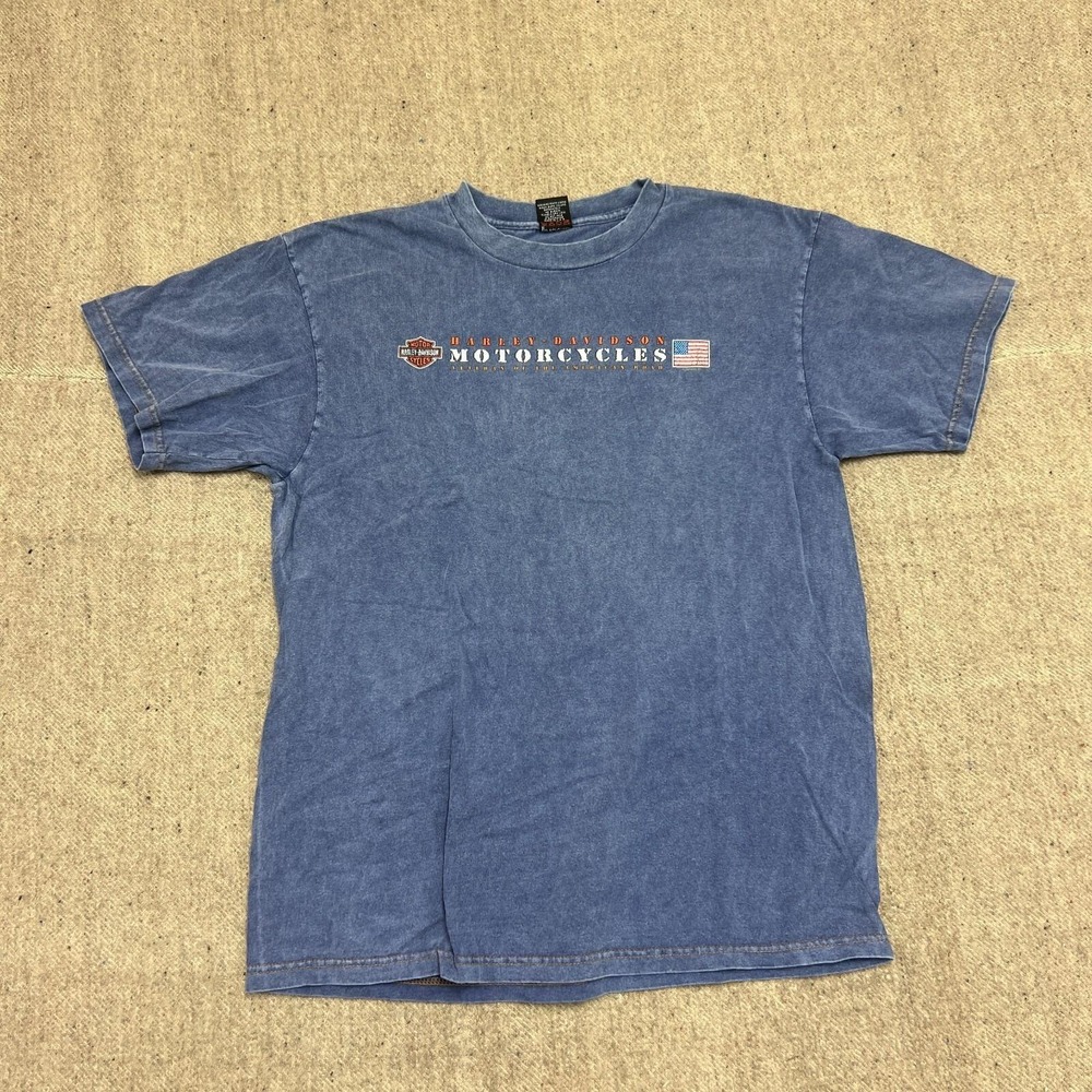 Vintage Harley Davidson Shirt Mens Large Blue 1990s Hawaii